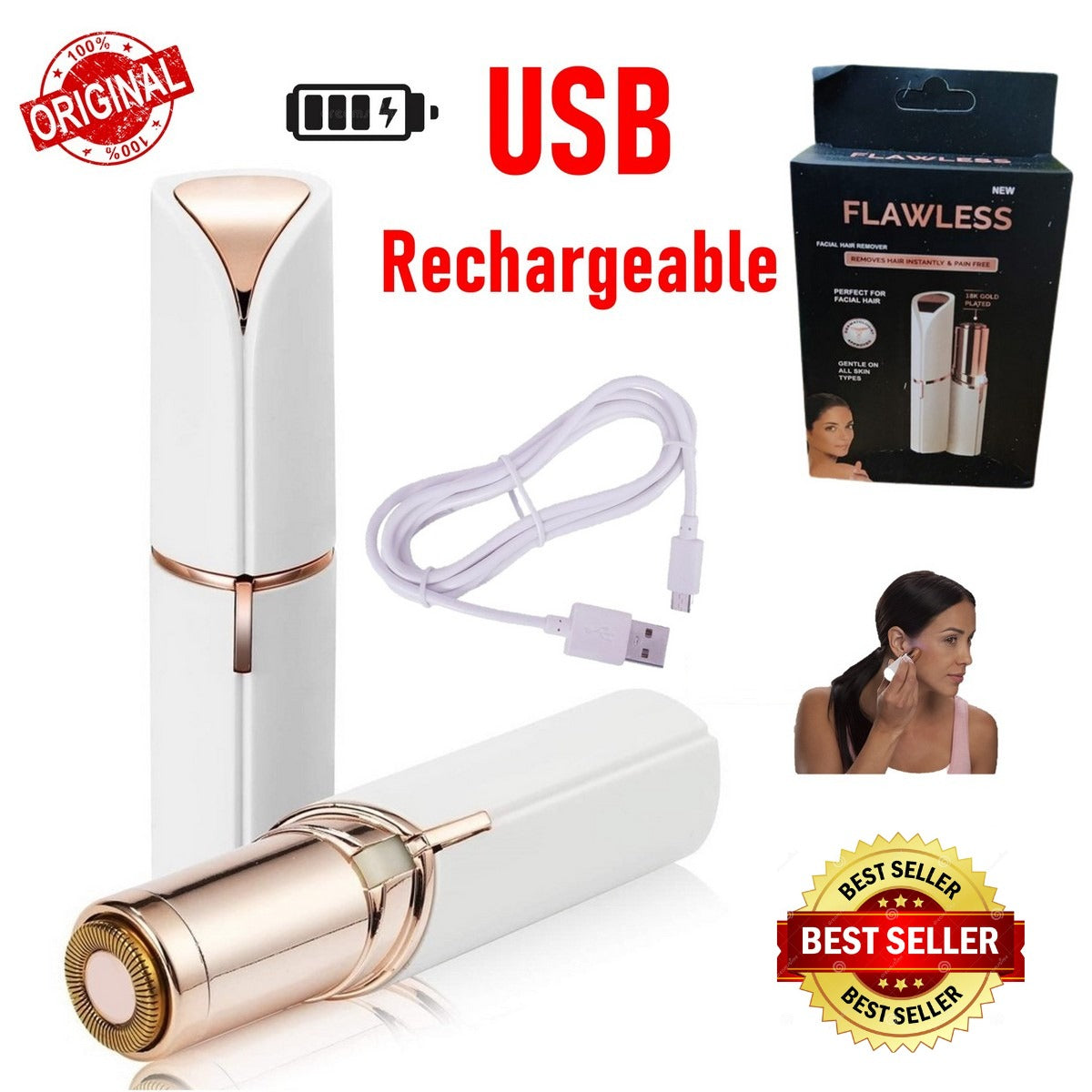 Rechargeable Facial Hair Remover